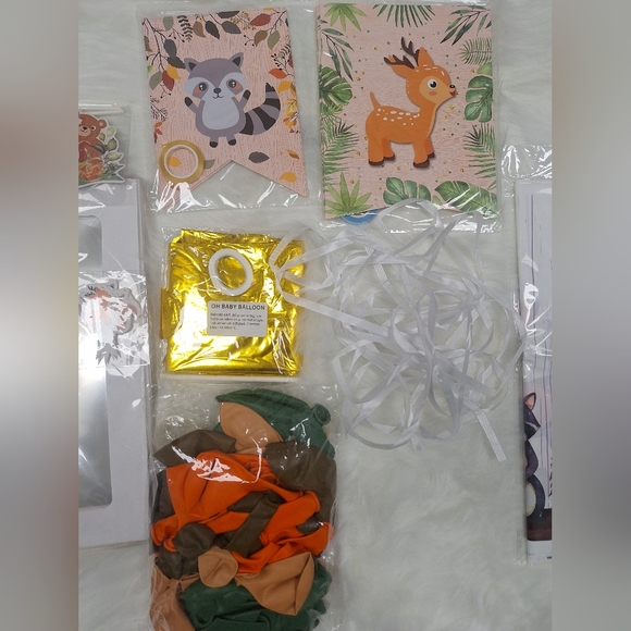 Oh Baby - Forest Animal baby shower decorations- Large bundle- New in pack - Picture 4 of 8